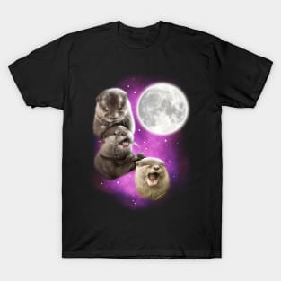 Three Otter Moon T-Shirt